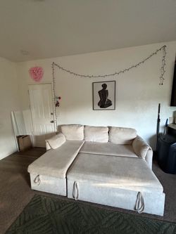 Couch With Pull Out Bed & Storage