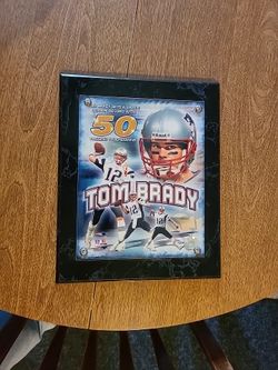Tom Brady Single Season Passing Record Plaque 