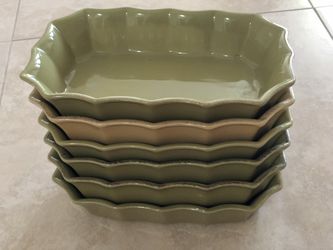 Cerutil Stoneware Portugal Lime Green Rectangular Casserole Baking Dish 
