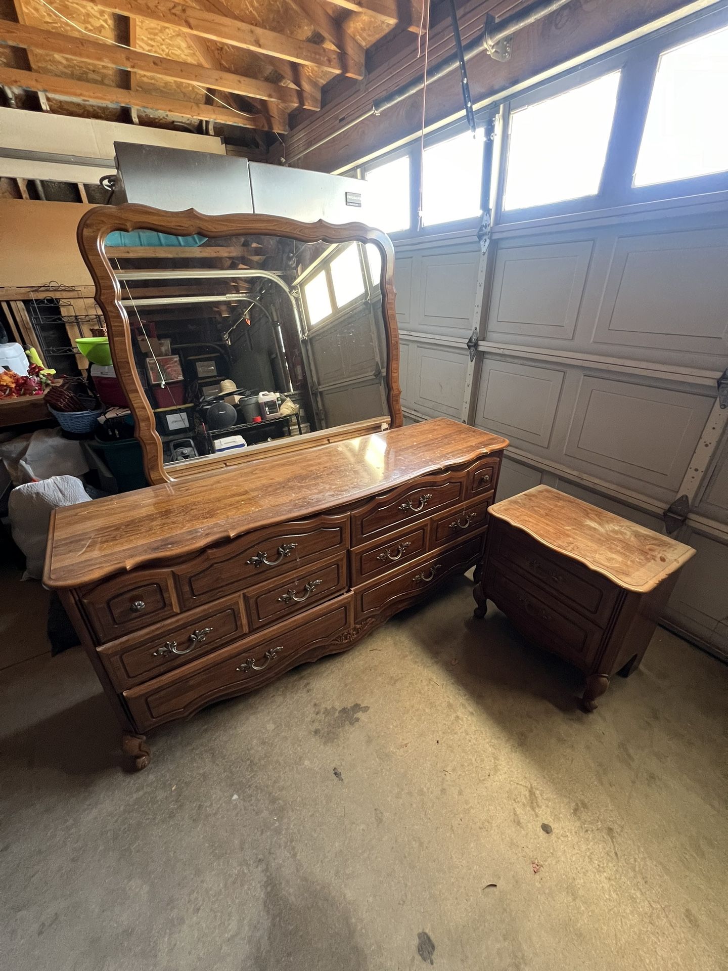 Dresser W/mirror & Nightstand 