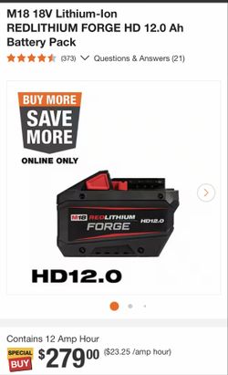 M18 battery 12.0 Milwaukee