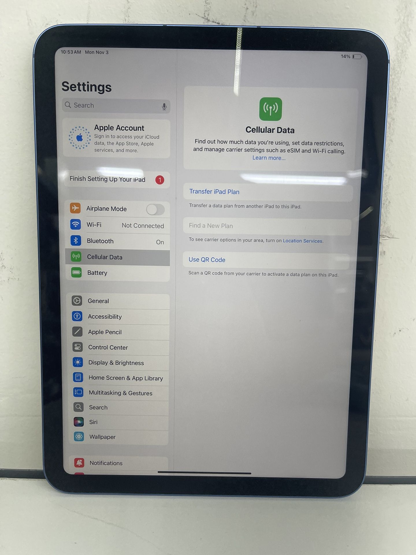 Apple iPad 10.9" MQ6K3LL/A 10th Generation 64GB Gray Color Wi-Fi & Cellular