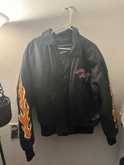 Vintage Looney Toons Bomber Leather Jacket