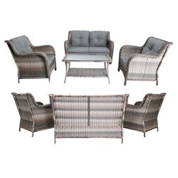 set with 2 sofa chairs 1 sofa couch and coffee table. Wicker furniture easy to clean. For outdoors or indoors family Garden Patio / Pool Party 