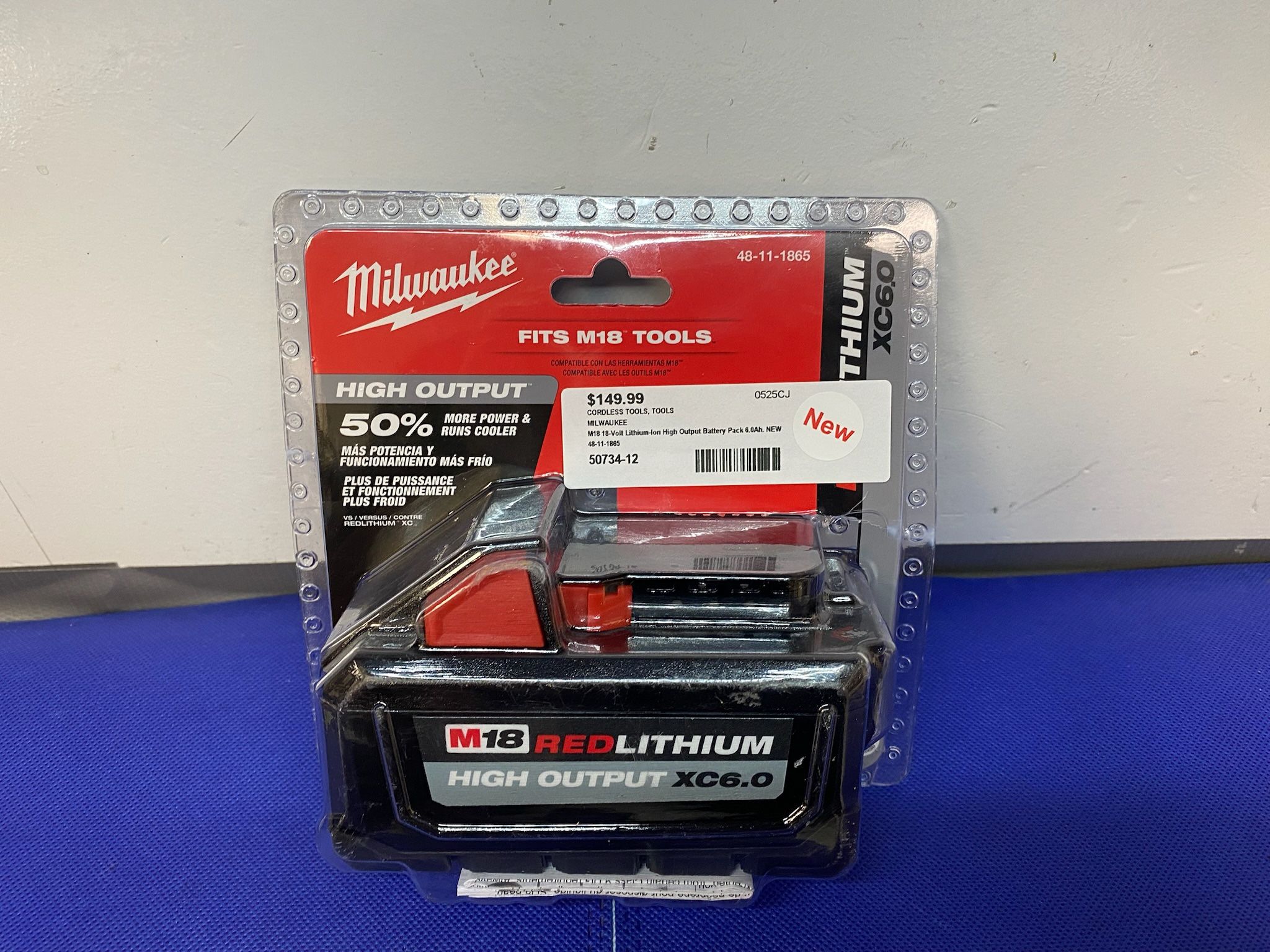 MILWAUKEE 48-11-1865 M18 18-Volt Lithium-Ion High Output Battery Pack 6.0Ah. NEW