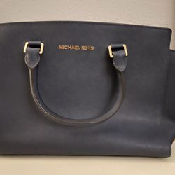 Navy MK Handbag