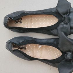 Black Girls Ballet Flats Size 1 Kids 