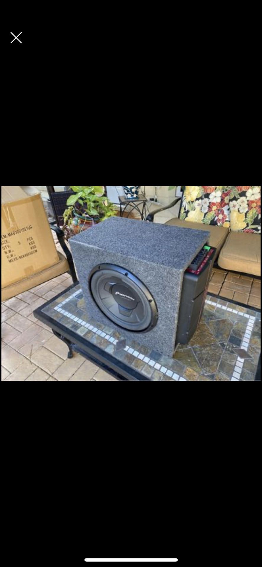 12”pioneer Subwoofer Si System Box With 1000 Watts Pioneer Amplifier