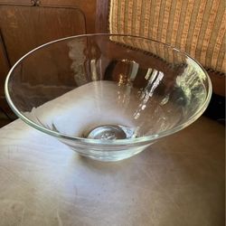 Hand-Blown Decorative Glass Bowl
