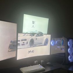 Whole Setup Monitors plus Pc EVERYTHING