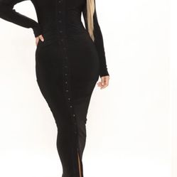 Fashion Nova Silky Smooth Long Sleeve Slinky Dress