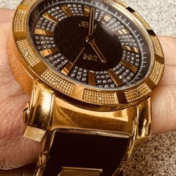 JBW 562 Men’s Diamond Dial Crystal Gold Steel Watch