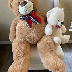 NEW Giant XL 4’ Teddy Bear And 2’ Medium Bear 