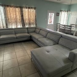 Pure Leather Sofa Set