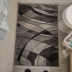 Small Black And Silver Area Rug