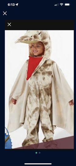 POTTERY BARN KIDS 2PC Plush PTERODACTYL DINOSAUR COSTUME halloween Size 7-8