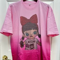 Popmart Molly gradient pink t-shirt
