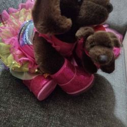 Build a bear mom and baby puppy