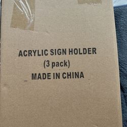 acrylic sign holder