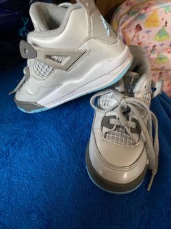 Air Jordan 4 Toddler Sneakers White Blue