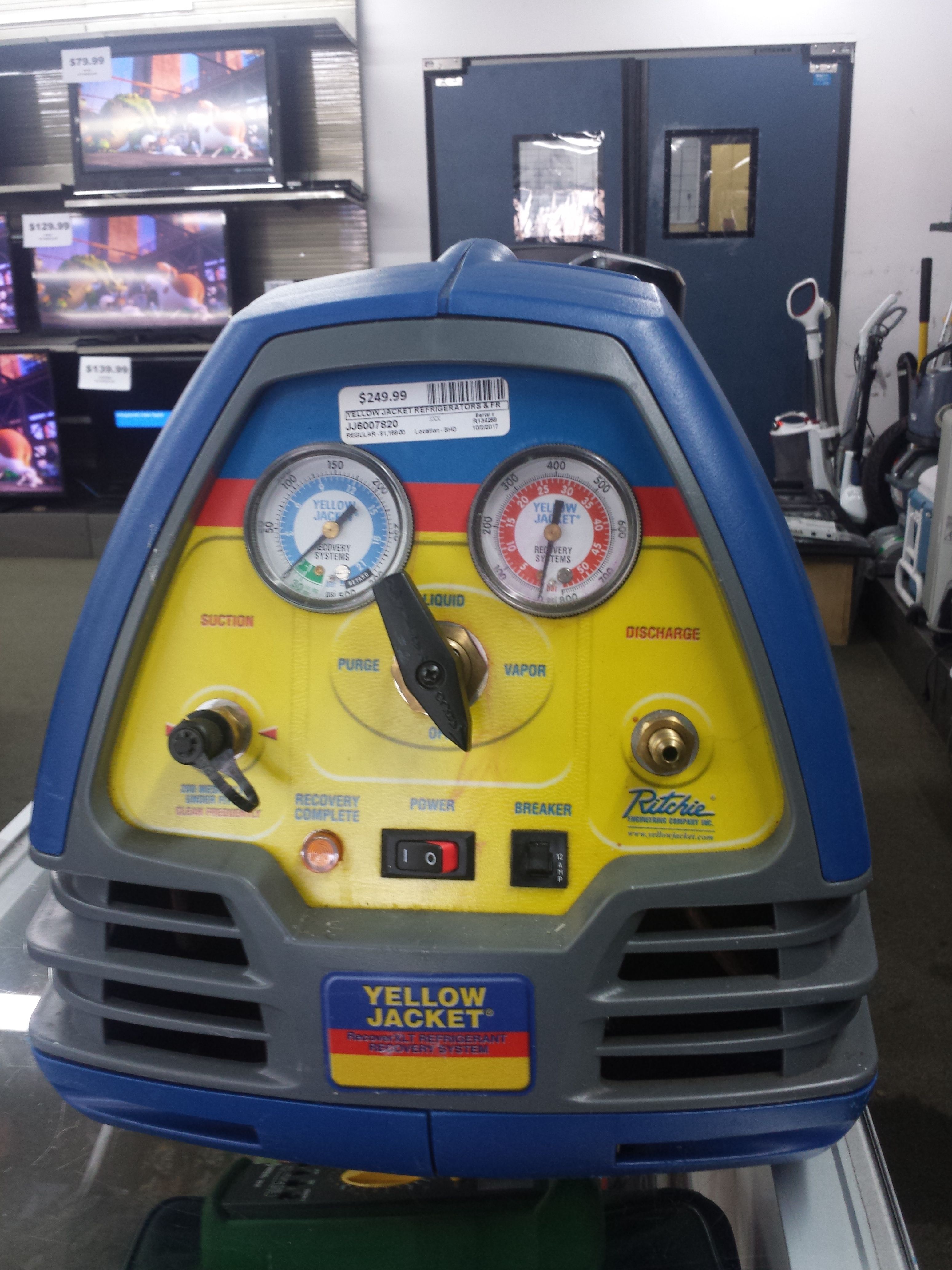 Yellow Jacket Refrigerant Recovery system 95760 "Only for parts"