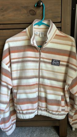 In Excellent Condition Roxy Fleece Coat In Beige/Tan