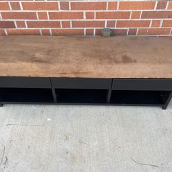 Storage Bench - Padded with 3 Drawers, 3 Cubbies, perfect organizer