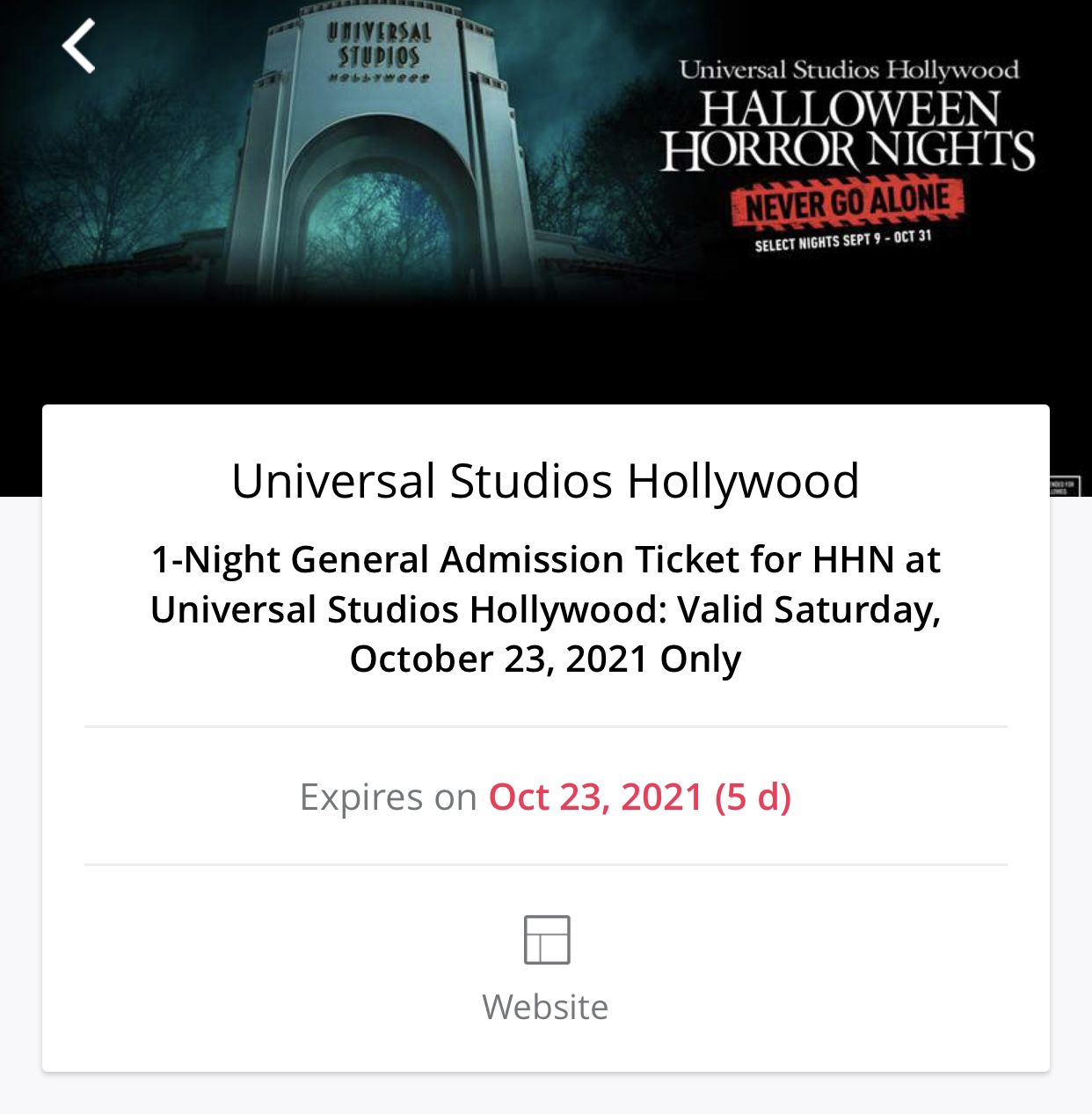 Universal Studios Horror Nights -SATURDAY Oct 23