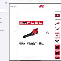 Milwaukee M18 Fuel Blower Latest Generation. 140 OBO New 