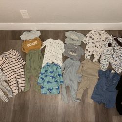 3–6M Baby Boy Clothing Lot – 18 Pieces Carter’s Baby Gap Cloud Island + More