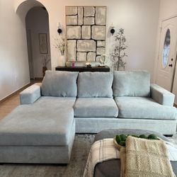 Gray Reversible Sectional Couch 