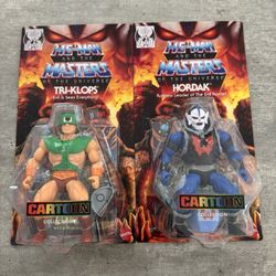Masters of the Universe - Hordak and Tri-Klops - both NEW UNPUNCHED