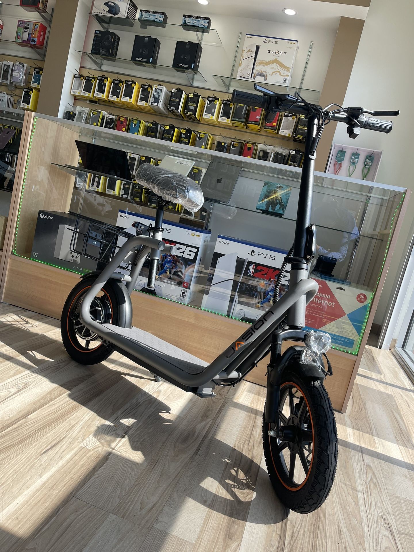 Jasion 25mph Electric Scooter With Seat And Basket Black Friday Financing Deal! $10 To $99 Down To Take It Today!