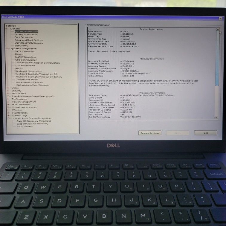 Dell LATITUDE 7400 - Used Laptop