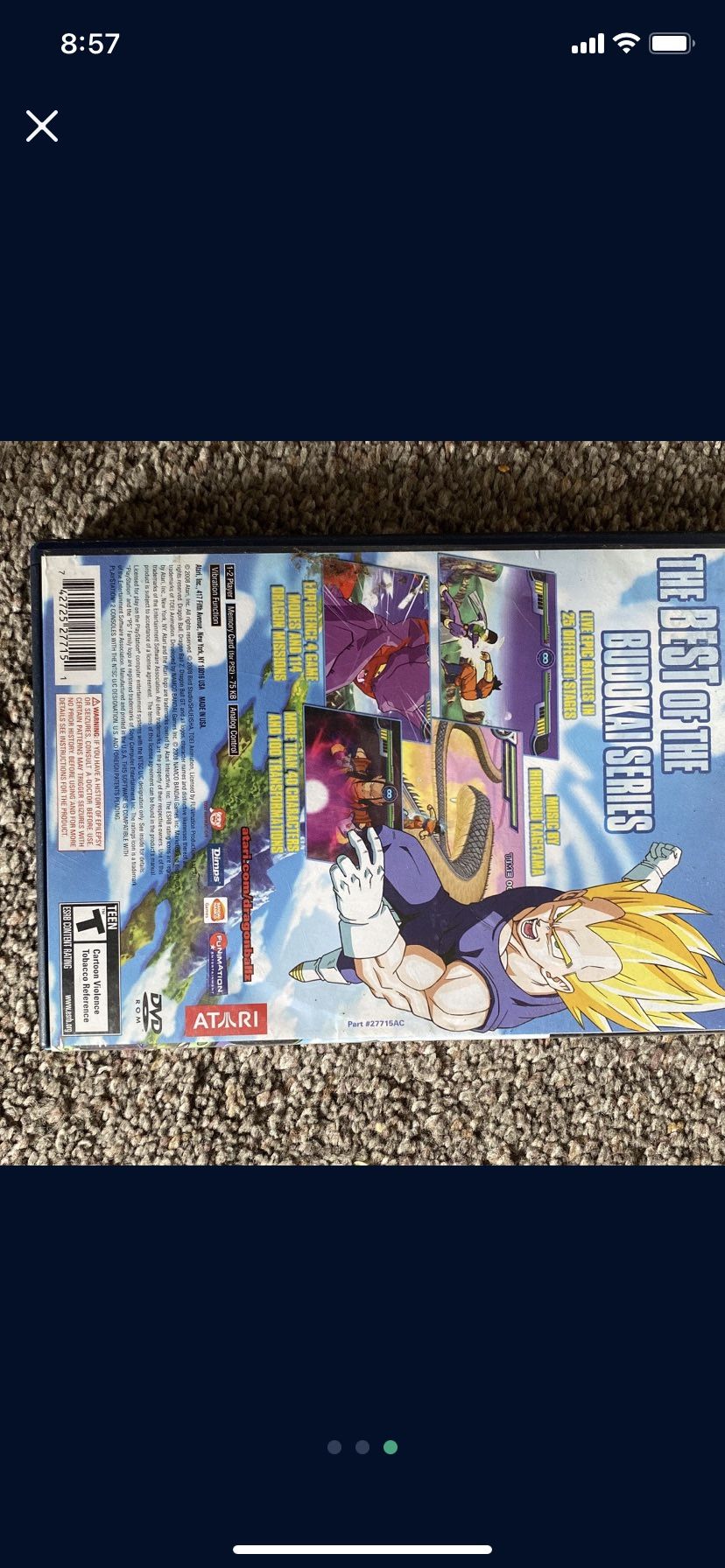 Dragonball Z Budokai Tenkaichi 3 PS2 playstation 2 for Sale in Highland  Park, IL - OfferUp