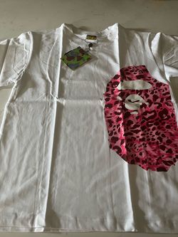 BAPE Ape Head Graphic T-Shirt White Pink