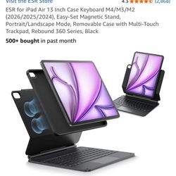 ESR for iPad Air 13 Inch Case Keyboard M4/M3/M2 (2026/2025/2024)