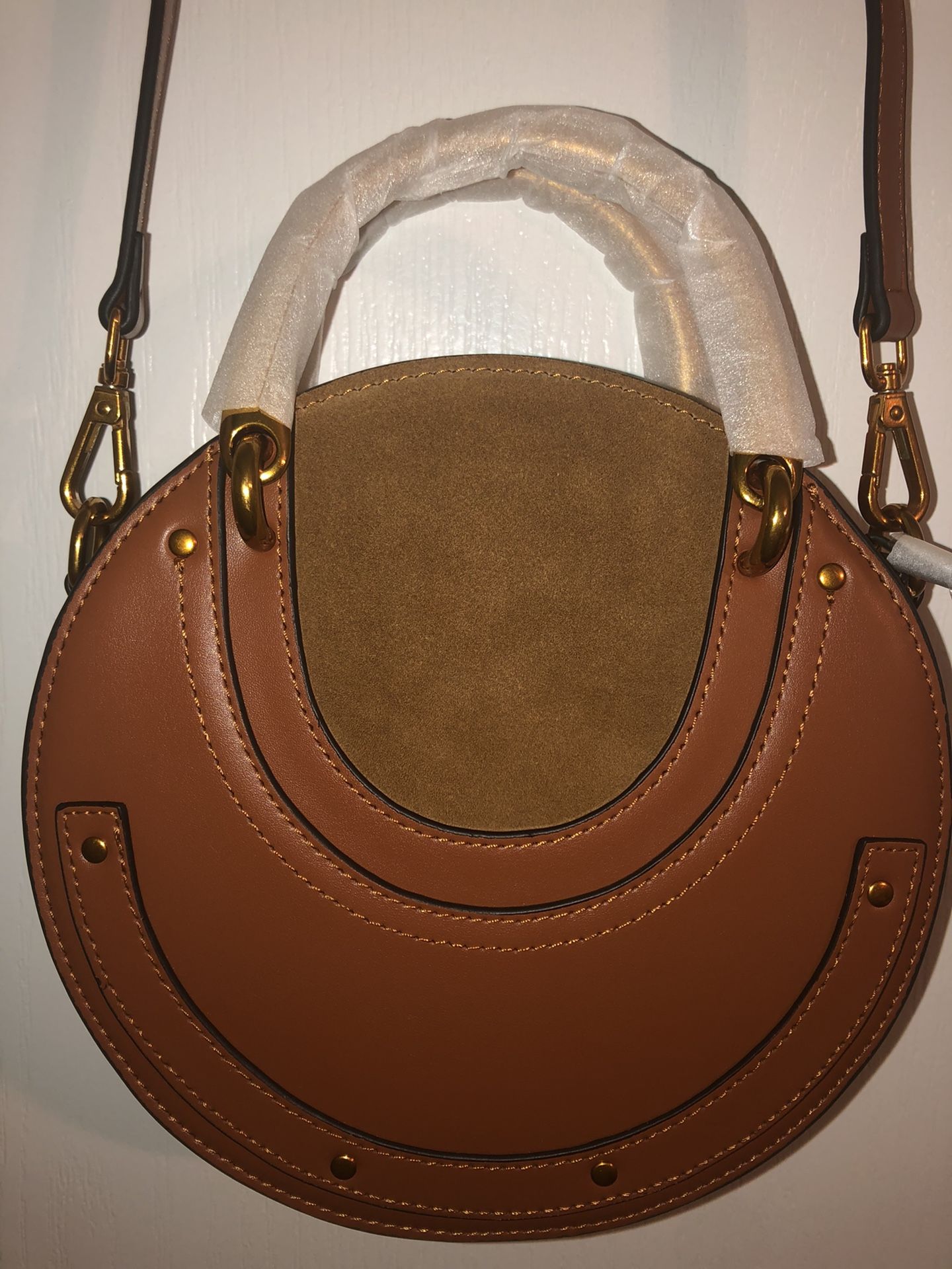 Brown leather bag