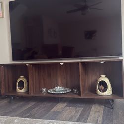 70 Inch TV Stand Dark Brown 