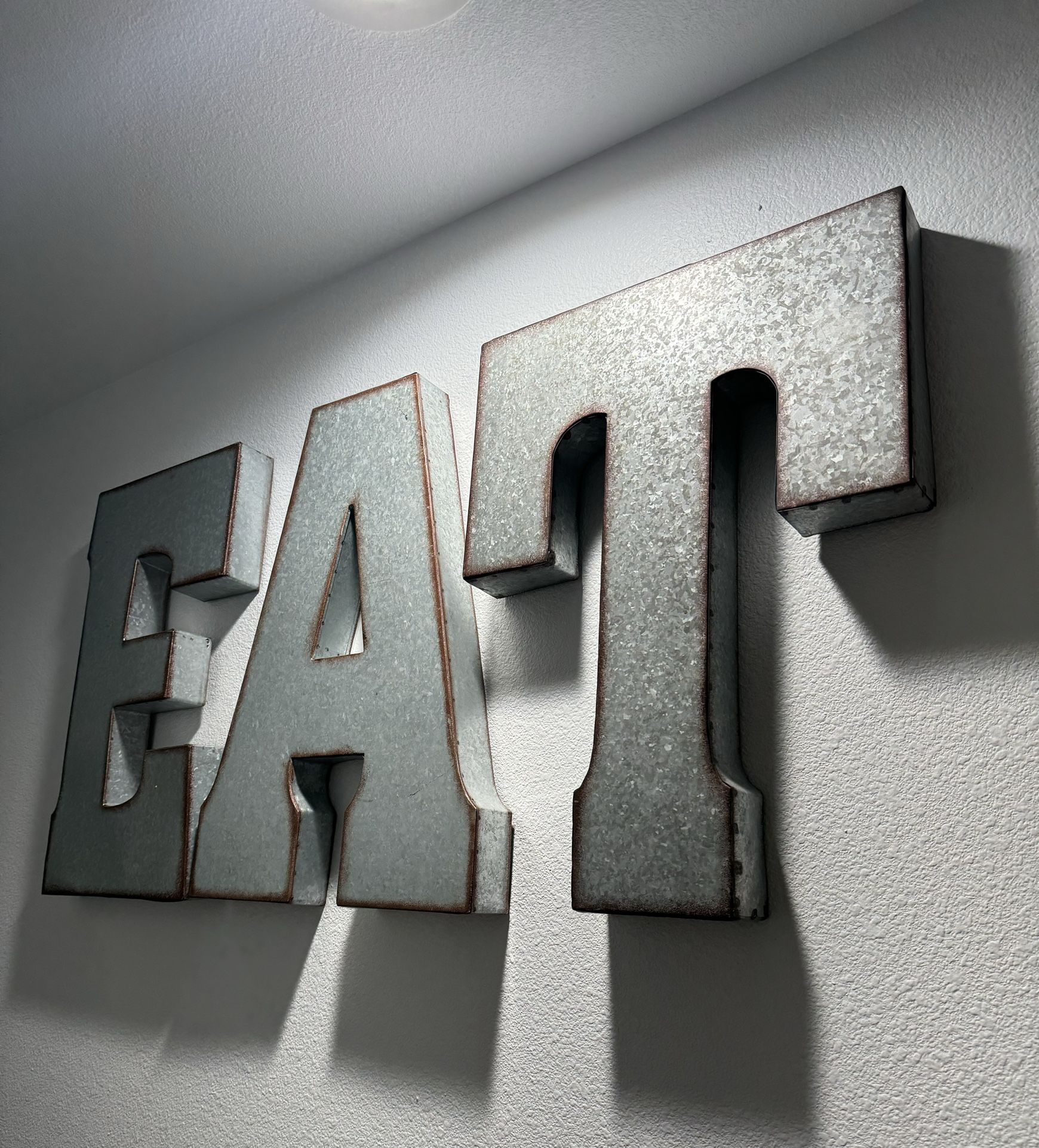 Three Metal Letters Wall Decor