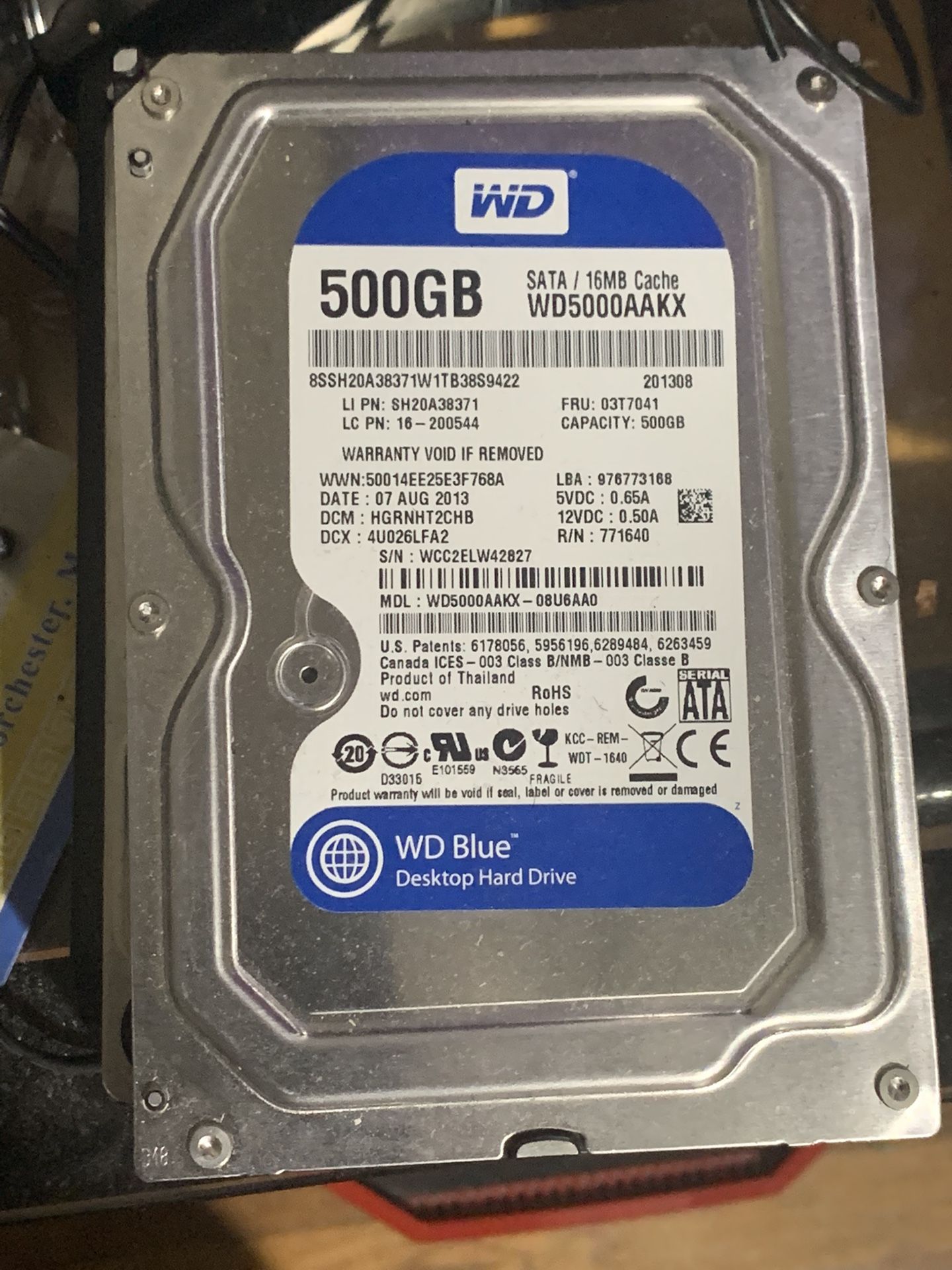 Western Digital 500GB HD
