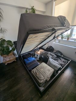 Queen bed Frame with under bed storage