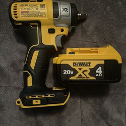 Dcf890 3/8 Dewalt 20 Volt Impact Wrench With New Battery Or Bare Tool 