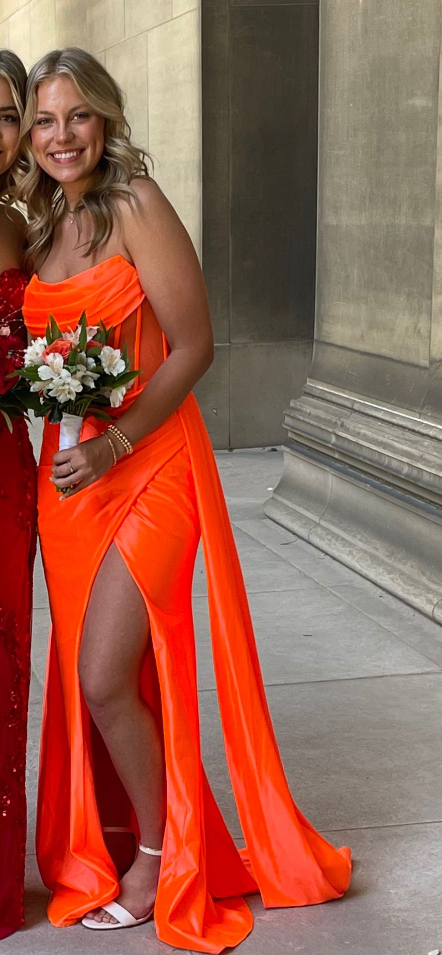 Prom Dress Stunning Vibrant Orange
