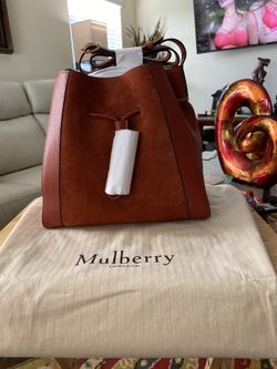 Mulberry Small Millie Rust Suede And Calf Leather With Pouch