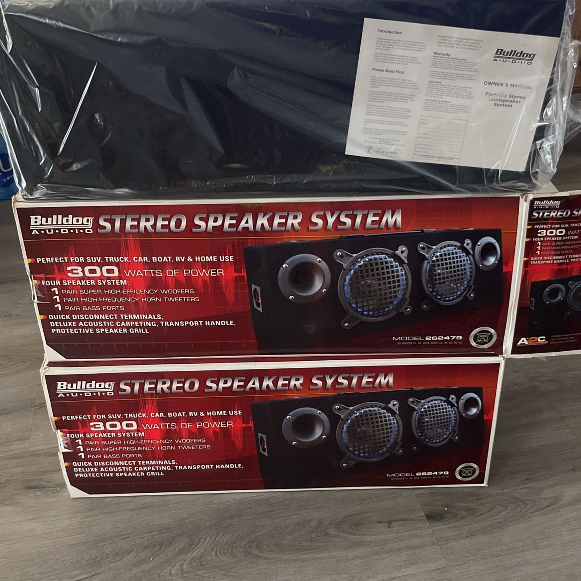 Two Bulldog Stereo Speaker System - Model 262479 - New