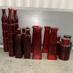 Red Glass For Event Decorating 