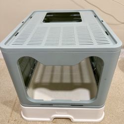 Foldable Cat Litter Box With Lid