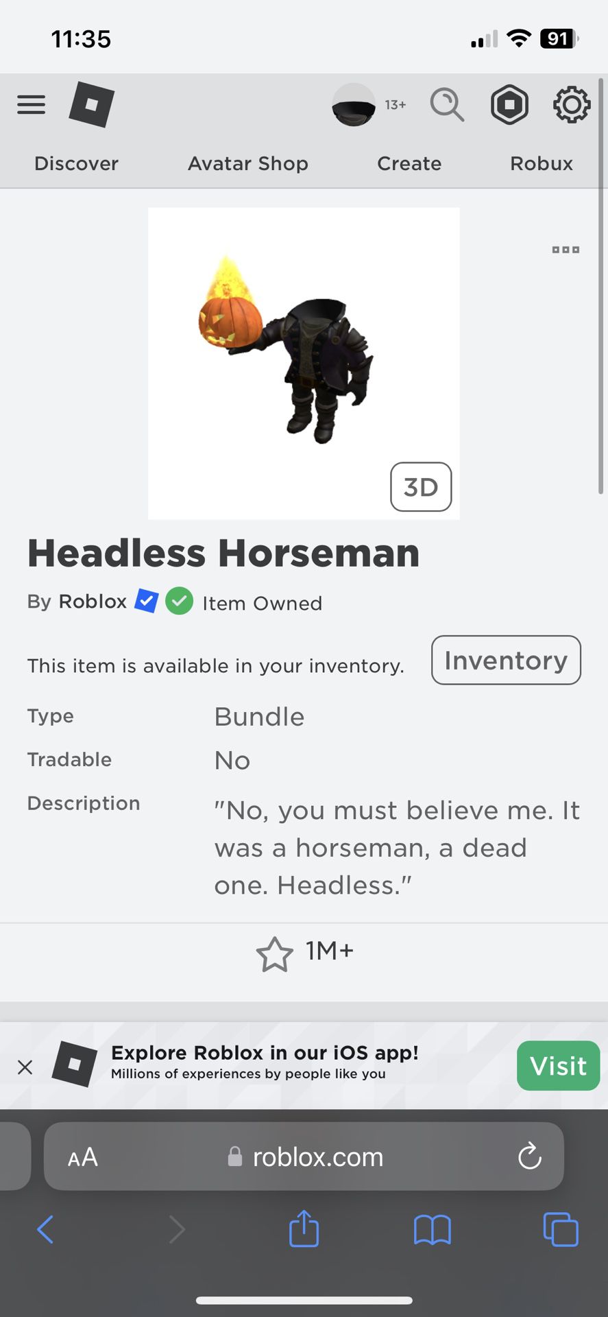 Cheap headless horseman!!! - Roblox