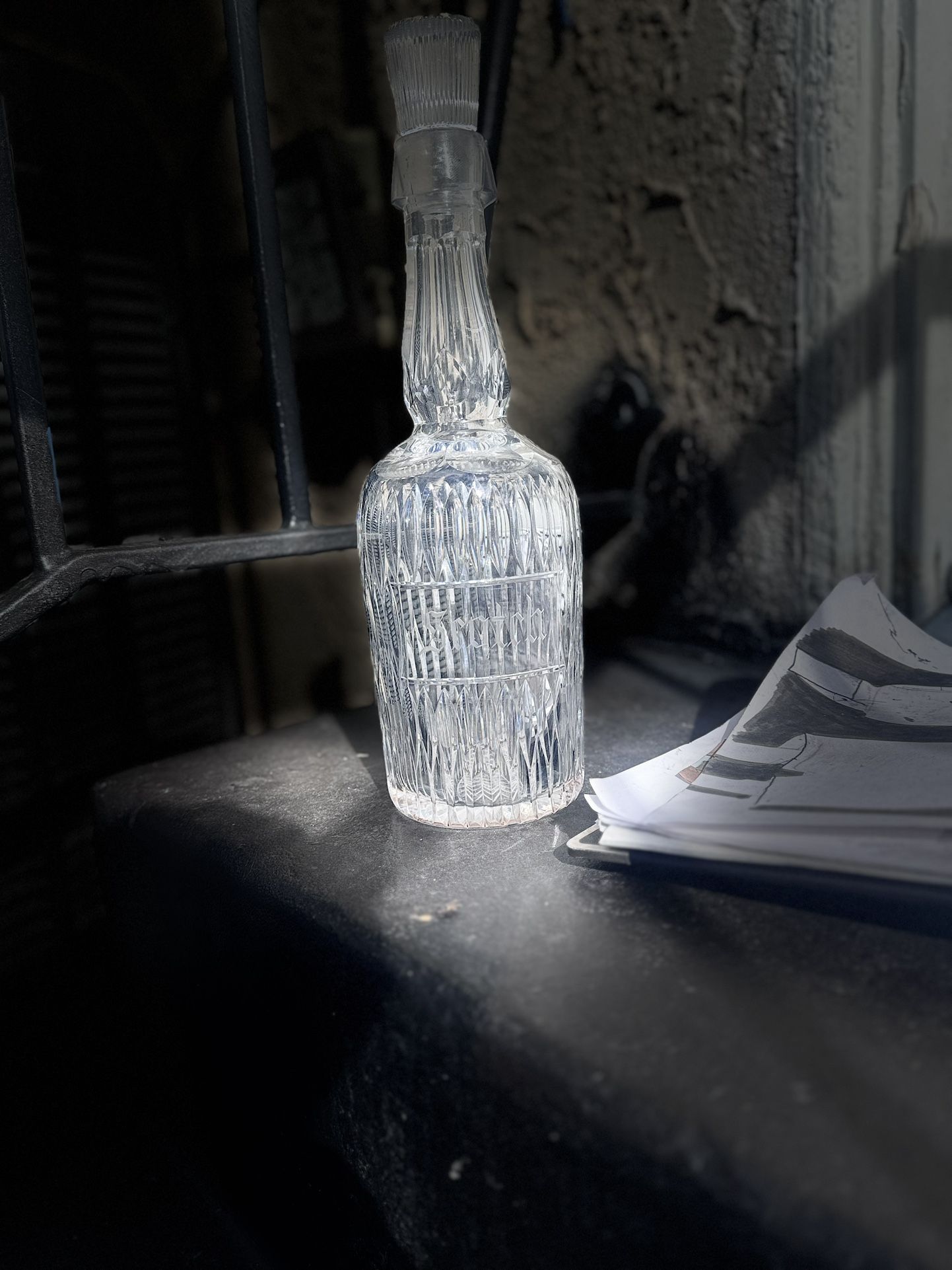 1950s Cut Crystal Decanter
